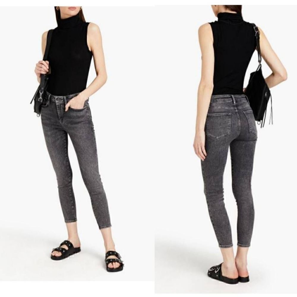 FRAME Le One Skinny Jeans
Black Acid Wash H-W 30